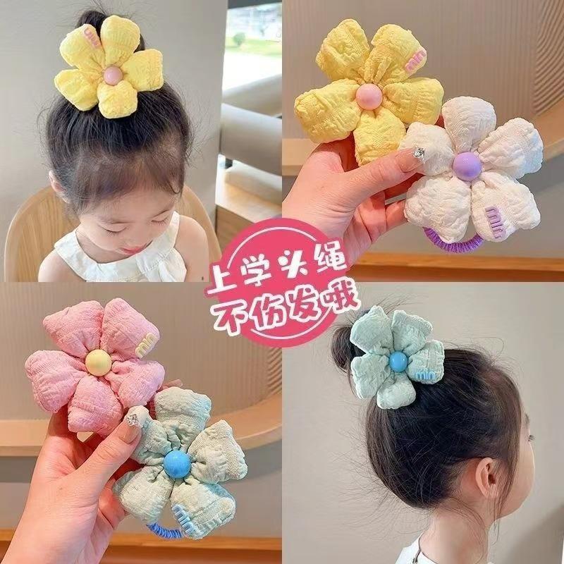 儿童2025新款花朵发圈女童扎头发高弹力发绳头饰女孩不伤发橡皮筋|undefined