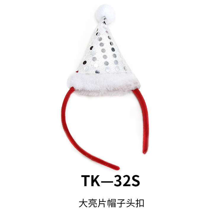 Diadema decorativa navideña con cuernos de reno y diadema de muñeco de nieve, decoraciones para fiestas navideñas, accesorios para la cabeza para adultos y niños, reno. image 27