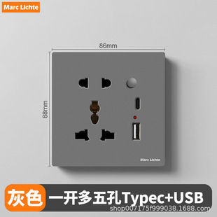 86��2.1a���Type-CӢ���厧��USB��늲������๦�ܲ��