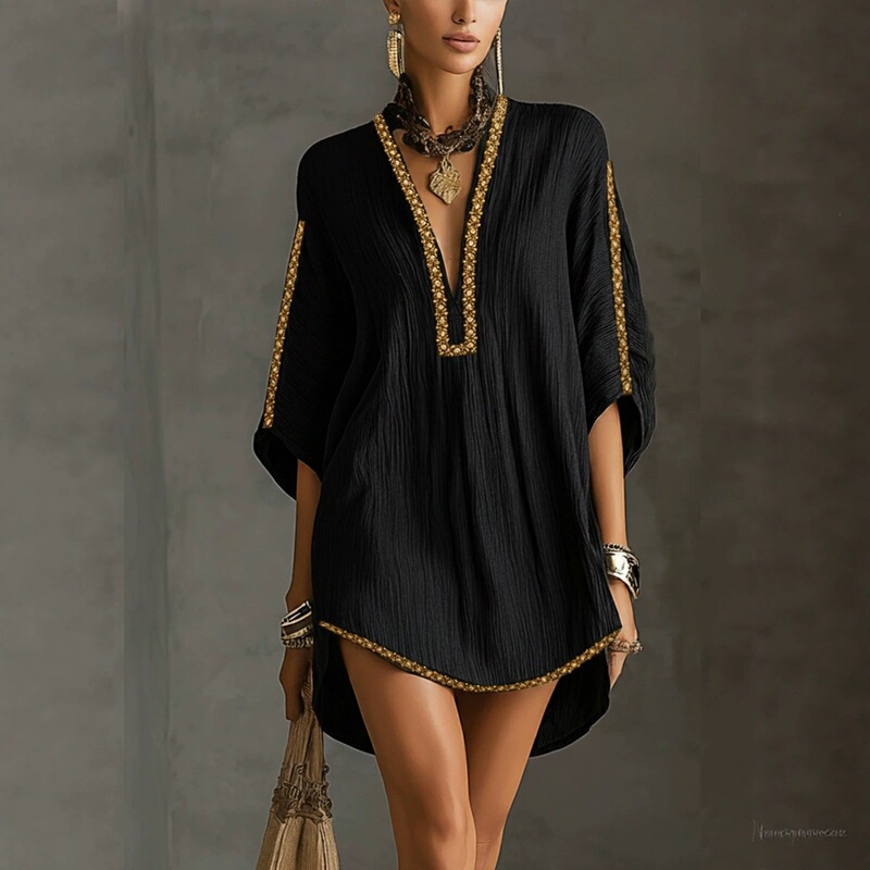 High-Waisted European and American Casual Resort-Style Dress 2026 Cross-Border Western-Style Ribbon New Resort-Style Long Dress High-Waisted European and American Casual Resort-Style Dress 2026 Cross-Border Western-Style Ribbon New Resort-Style Long Dress