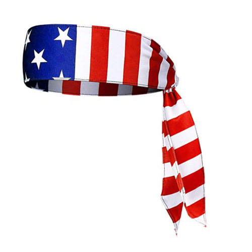 American Flag Independence Day Headband for Men Sports Elastic Headband for Women Fashion Cross Wide Headband Sweat Absorbent Hair Accessory