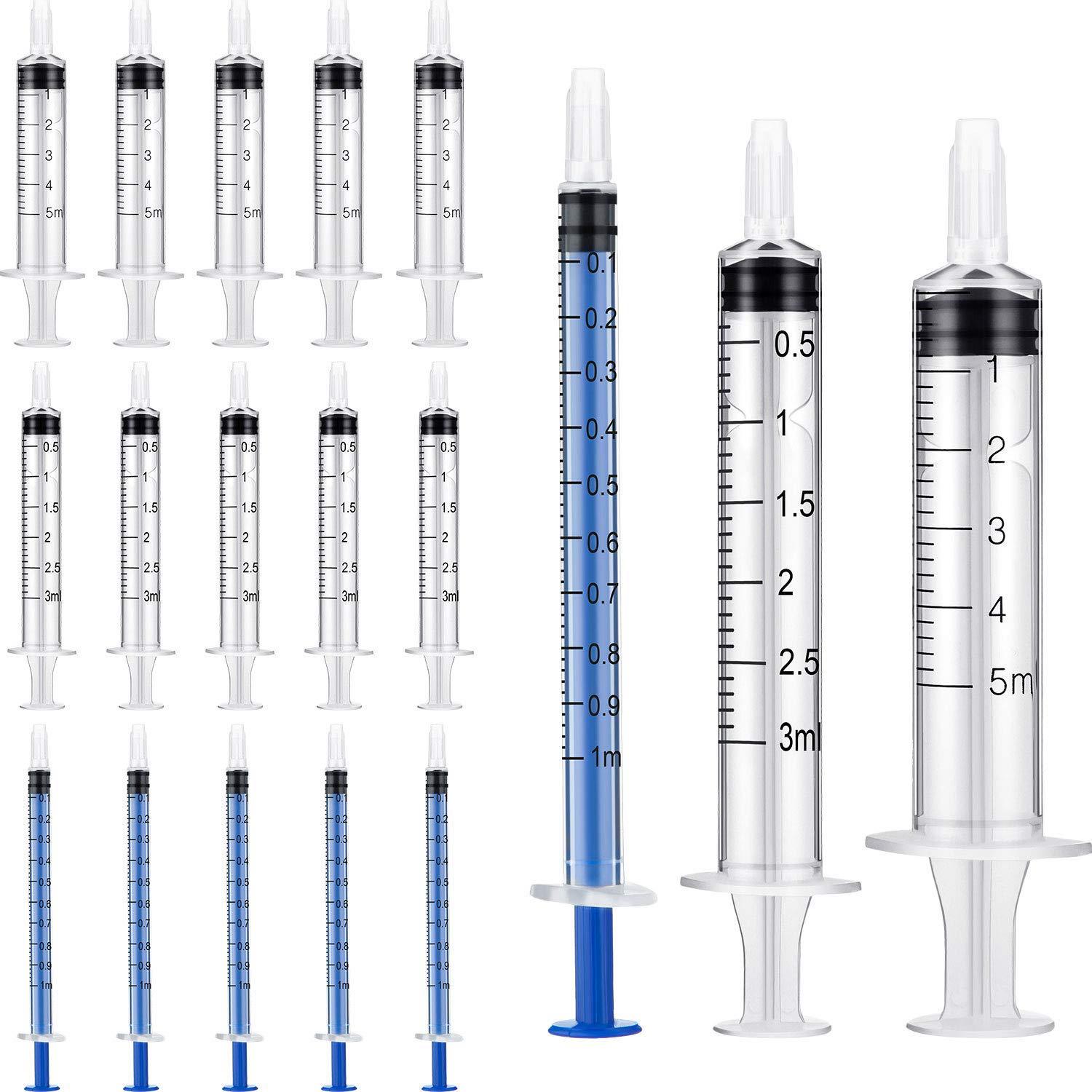 Cross-border syringe with lid for feeding, watering,(1 ml, 3 ml, 5 ml)