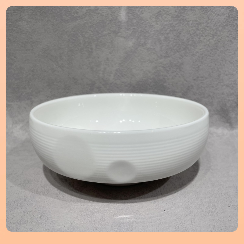 Tazón de arroz de cerámica blanco, para hotel/restaurante/hogar, sopa/congee/fideos