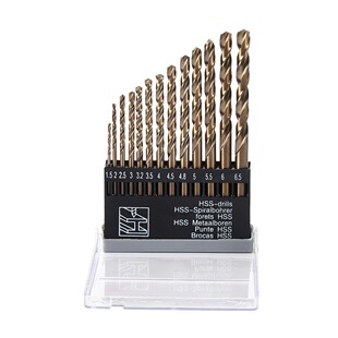 13-Piece Set of M35 Stainless Steel Cobalt-Containing Twist Drill Bits, Metric High-Speed Steel Straight Shank Twist Drill, Stainless Steel Hole Opener Drill