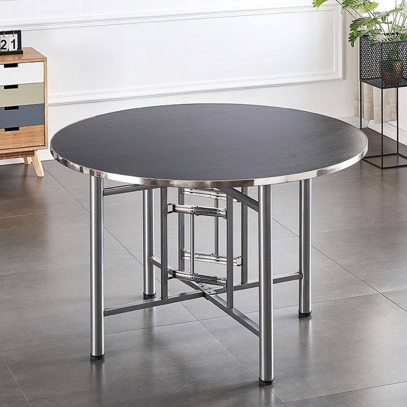 Large Round Table Dining Table Round Tabletop Glass Turntable Folding Table Frame Dining Table Dining Table Canteen Home Hotel Round Table
