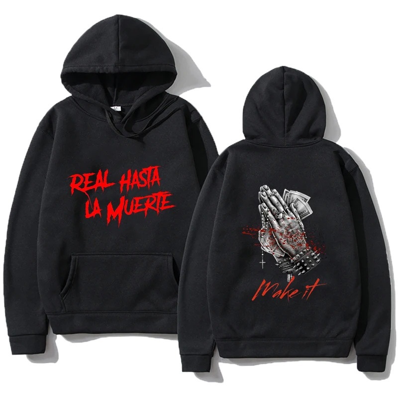 Rapper Anuel AA Men's Hoodie Men's and Women's Fashion Simpl