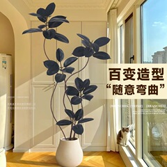 黑金刚橡皮树仿真绿植室内沙发旁假植物仿生盆栽大型客厅装饰摆件
