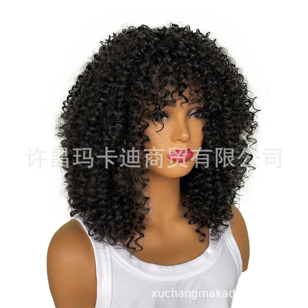 Pelucas europeas y americanas pelucas negras con flebangs primavera pelucas rucas en stock al por mayor