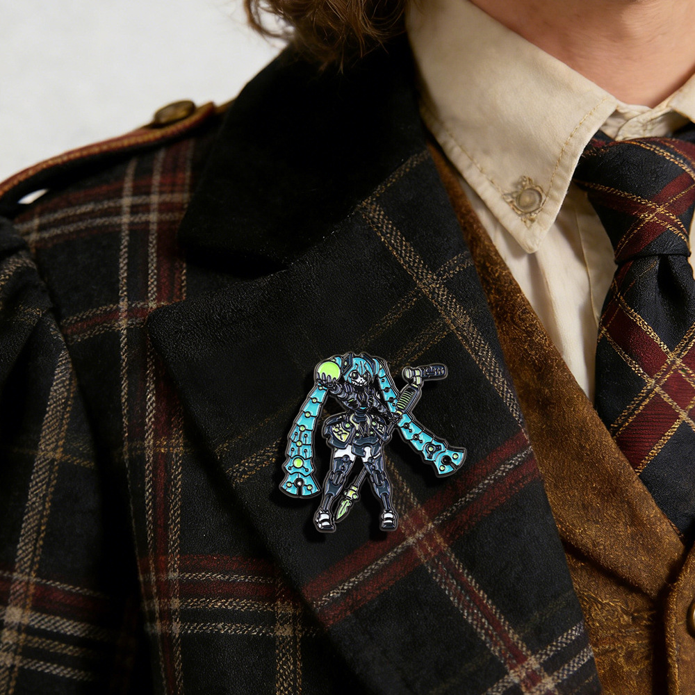 Hatsune Miku series metal brooch cartoon anime peripheral backpack accessory 2026 new enamel badge