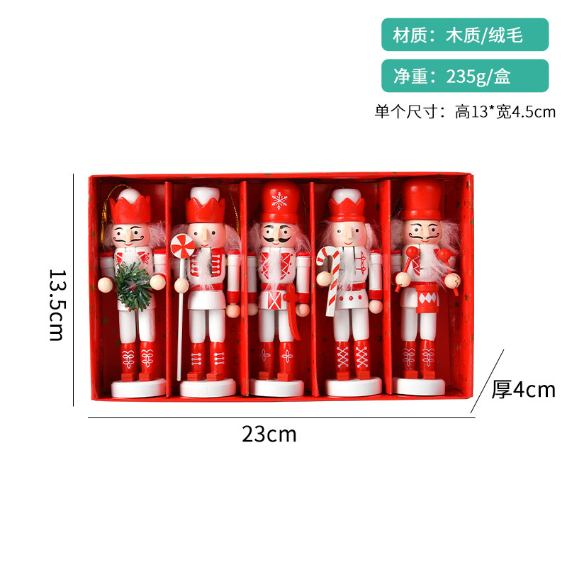 Cascanueces de estilo europeo, habitación de soldado, decoración de sala de estar, juguetes de madera, marionetas, adornos, colgantes, colgantes de Navidad