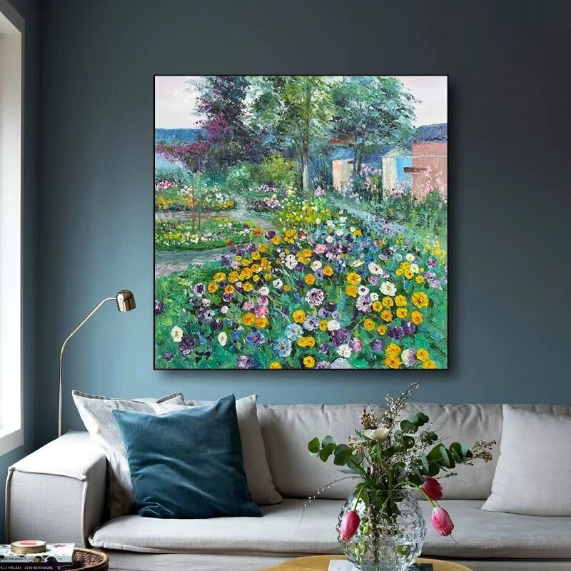 Hand-painted Oil Painting Home Entrance Entrance Living Room Texture Painting Sofa Background Wall Decorative Painting Corridor Aisle Landscape Painting Hand-painted Oil Painting Home Entrance Entrance Living Room Texture Painting Sofa Background Wall Decorative Painting Corridor Aisle Landscape Painting