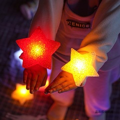 手持星星灯元旦节手腕拿表演合唱舞蹈道具手环五角星发荧光棒