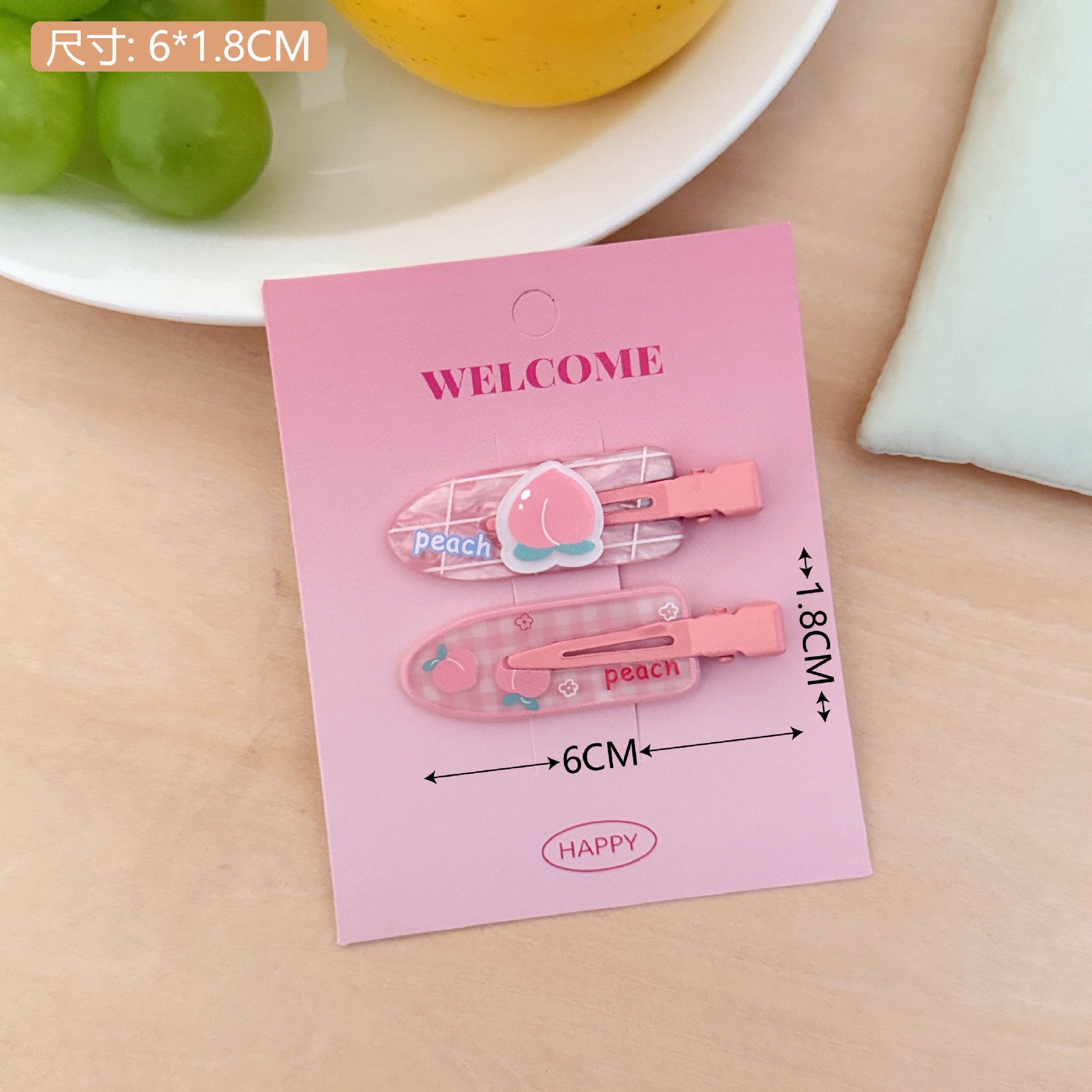 Nuevo conjunto de clip de cabello de niñas de dopamina acrílico clip de bordes clip de maquillaje clip de cabello rotos estudiantes accesorios para el cabello