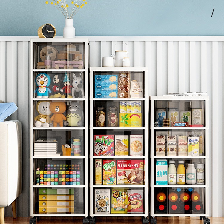 Gabinete de almacenamiento de tipo cajón para sala de estar doméstica Gabinete de bocadillos multicapa juguetes de plástico para niños Gabinete de almacenamiento móvil
