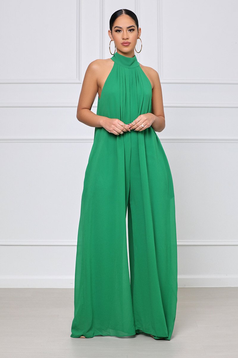 350g Weight Full Length Pants Length Polyester, Chiffon Fabric Type Mid Waist Waist Line Jumpsuits Pants Type Inelastic Elasticity Holiday, Family Gathering, Tea Party Occasion Loose Fit Type Solid Color Pattern Summer, Spring Season Women's Gender Simple Style, Classic Style Style Women's Holiday Family Gathering Tea Party Simple Style Classic Style Solid Color Full Length Jumpsuits 5