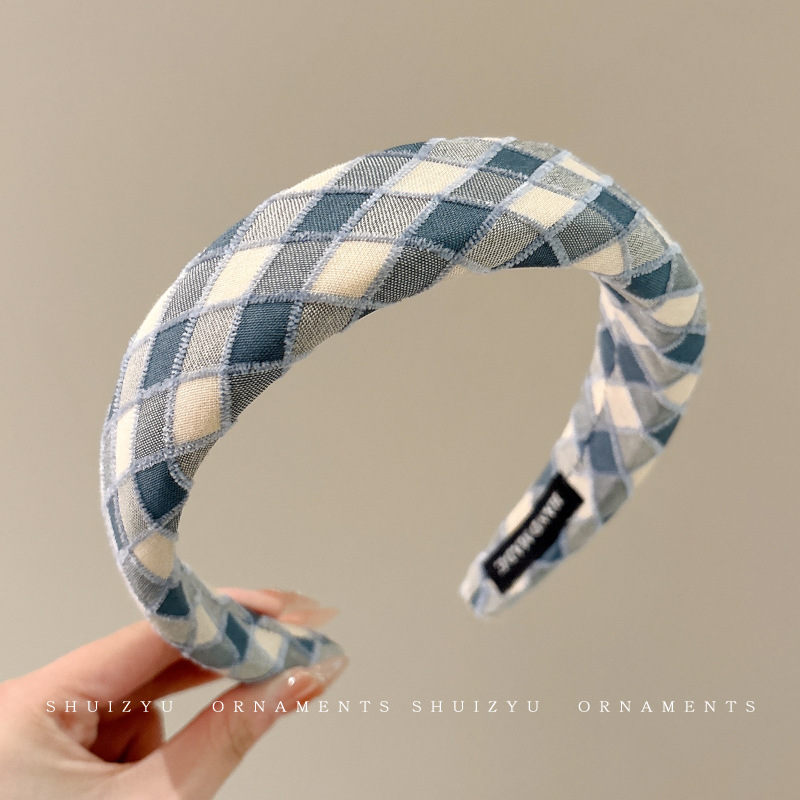 7 # bando kotak-kotak biru-3cm
