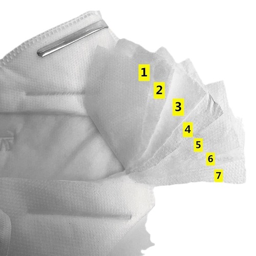 Seven-layer KN95 thickened dust-proof, anti-smog breathable breathing valve protective folding