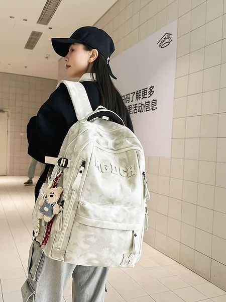 Large Capacity Schoolbag Men's and Women's Korean-style Simple All-match Senior high school College Students' Computer Travel Backpack Junior High School Students' Backpack