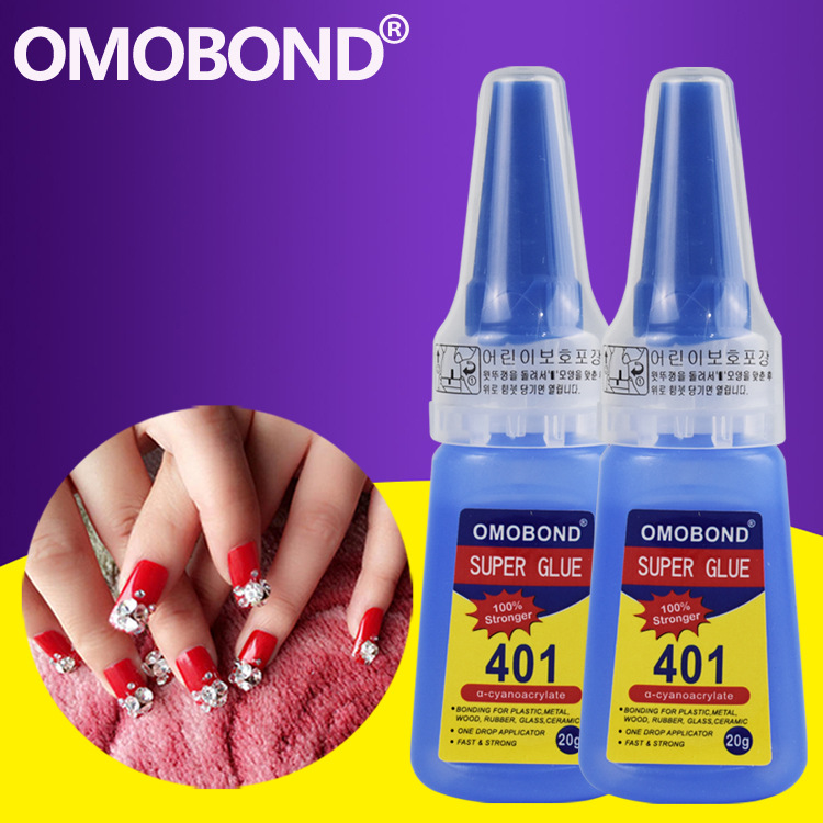 厂家批发401胶水粘橡胶塑料金属皮革胶水指甲补钻美甲胶水