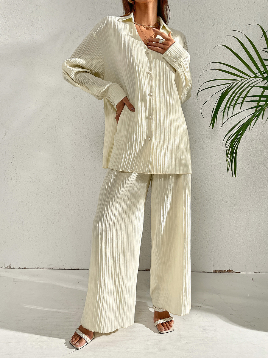 546g Weight Long Sleeve Sleeve Length 4-Way Stretch Fabric, Cotton Silk, Polyester Fabric Type Pant Co-ord Set Sets Type 2 Piece Set Quantity Daily Occasion Breathable Function Regular Fit Fit Type Solid Color Pattern Spring, Autumn Season Women'S Gender Patchwork Design Fashion Style Daily Women'S Fashion Solid Color 4-Way Stretch Fabric Cotton Silk Polyester Patchwork Pant Co-ord Set Pants Sets 3