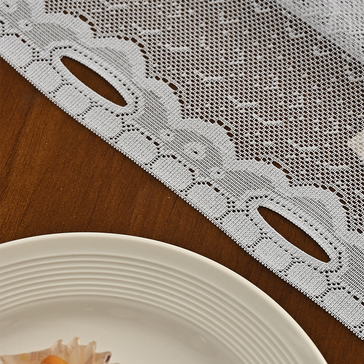 Nuevo estilo transfronterizo de encaje, cortina corta, rejilla de la ventana, cortina de urdimbre semisombreada, cortina de cocina, media cortina, TEMU