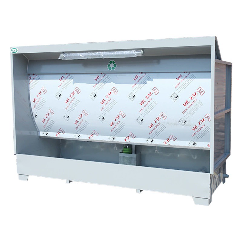 Экологически чистый шкаф водяной занавес из нержавеющей стали Распыление краски стол циркуляции воды очистка аэрозольной краской водяной занавес машина распыление краски небольшой шкаф водяной занавес