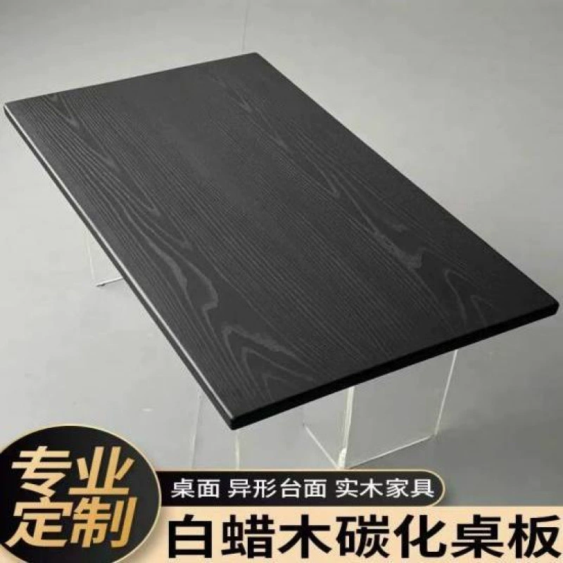 Карбонизированная деревянная доска из новозеландской сосны, подвесной обеденный стол, чайный столик, панель из массива дерева, черная доска для стола, торговля