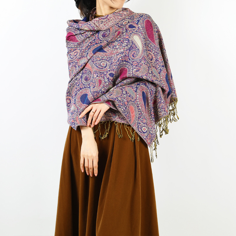 Ethnic style spring and autumn mixed-match scarf and shawl…