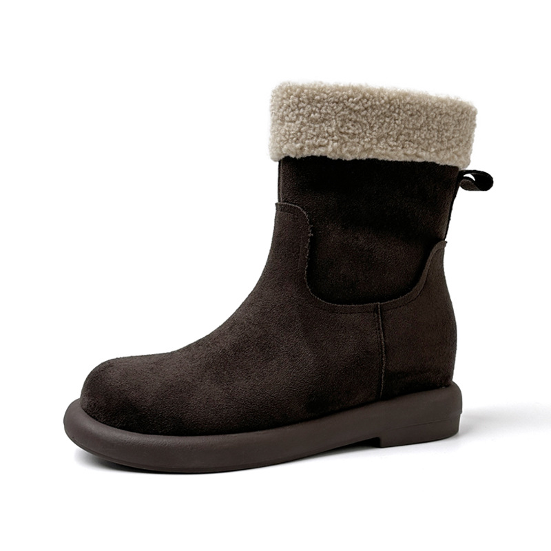 Botas de Nieve con Plataforma y Cremallera para Mujer de 6 cm, Microfibra y Caucho, Térmico, para Invierno