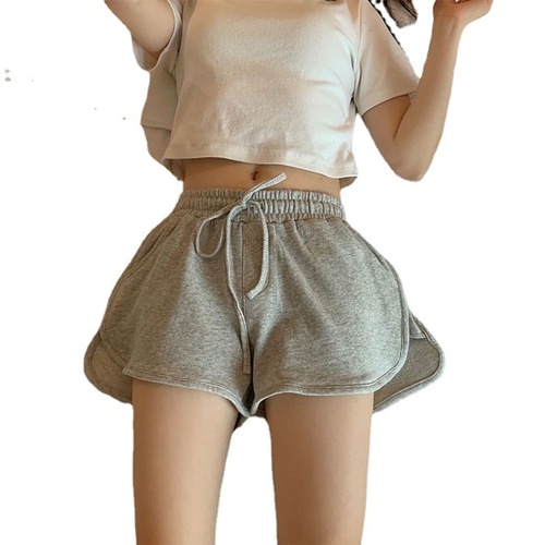 Sports shorts high-waisted slimming student yoga running wide-leg casual Korean-style trendy loose home sleep pants for women hot