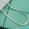 16-24-inch Foreign Trade Hot Sale 5mm Side Necklace Plating 925 Silver Men and Women Weares Factory Spot Directly