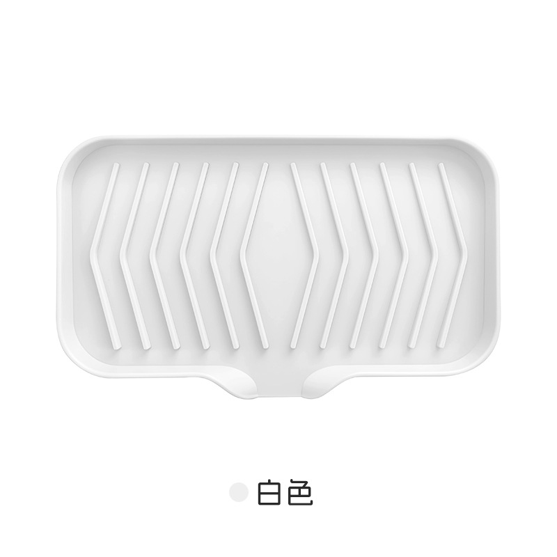 Caja de jabón de silicona, rejilla de jabón de desvío de gran abertura, caja de almacenamiento de fregadero de baño de cocina, bandeja autodrenante antideslizante