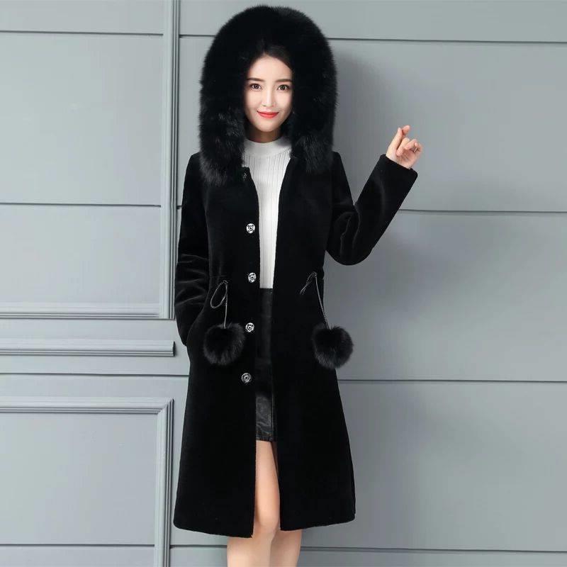 Women's Medium And Long Coat Women's Large Thickened Casual Coat Looks Thin