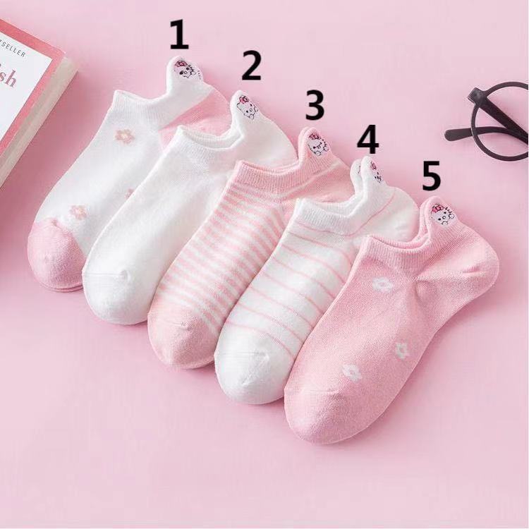 Women's Kt Cat Boat Summer Thin Socks, Cute Japanese Style Low-Cut Trendy Socks, Street Style, Korean College Style
