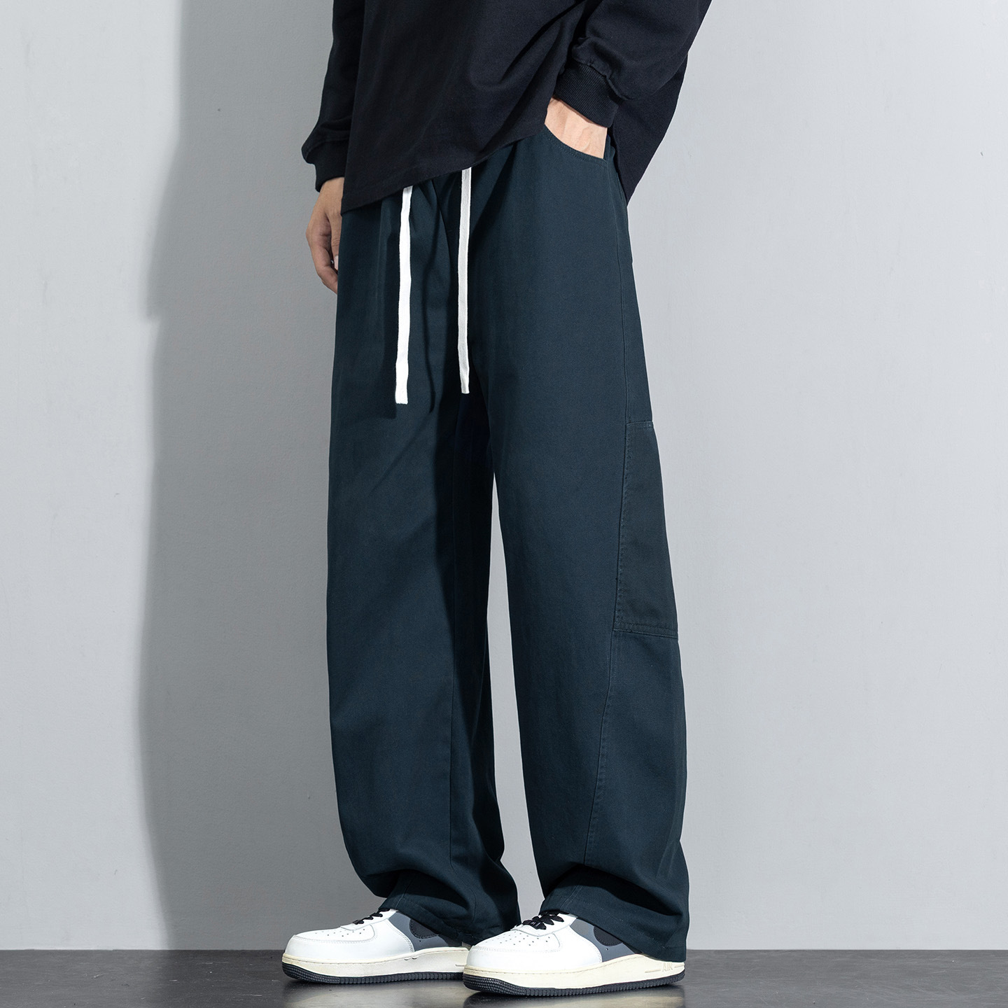 2025 Pure Cotton Cargo Pants Men's Casual Pants Loose Pocket Knife Trendy Brand Men's Pants