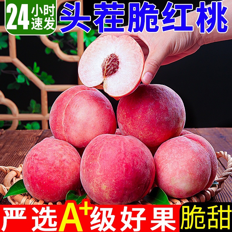 现货桃子新鲜大果水蜜桃现摘当季时令水果应季整箱脆桃毛桃甜桃