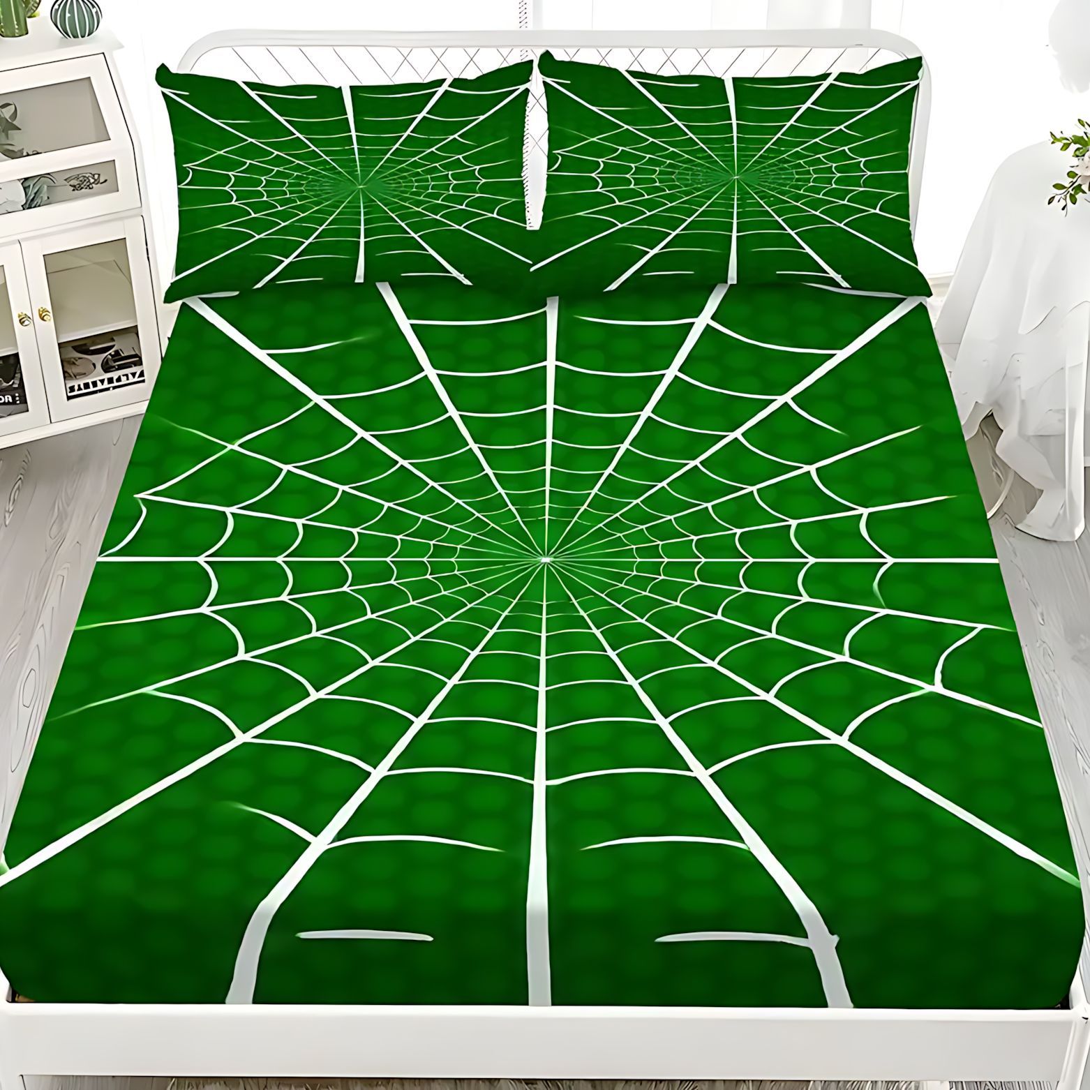 Temas de tela de araña TEMU / JIT impresión digital 3D Kit de cama de cama de cama transfronterizo J fabricantes de fuentes textiles pueden venir a la foto