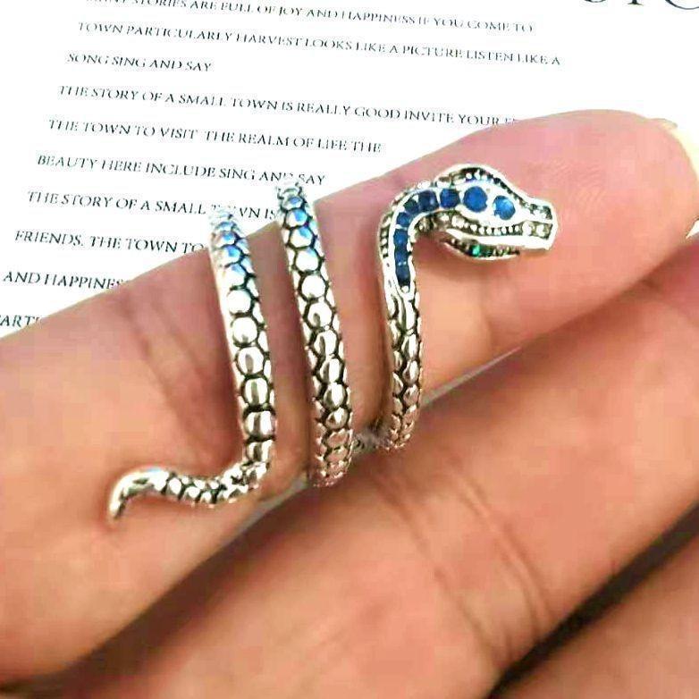 Ancient Silver Spirit Snake / Opening adjustable