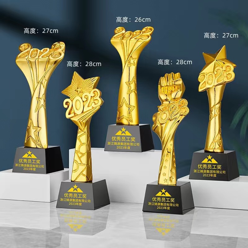 Trofeos de resina personalizables, premios para reuniones anuales, premios de honor para equipos de empleados destacados, medallas personalizadas al por mayor