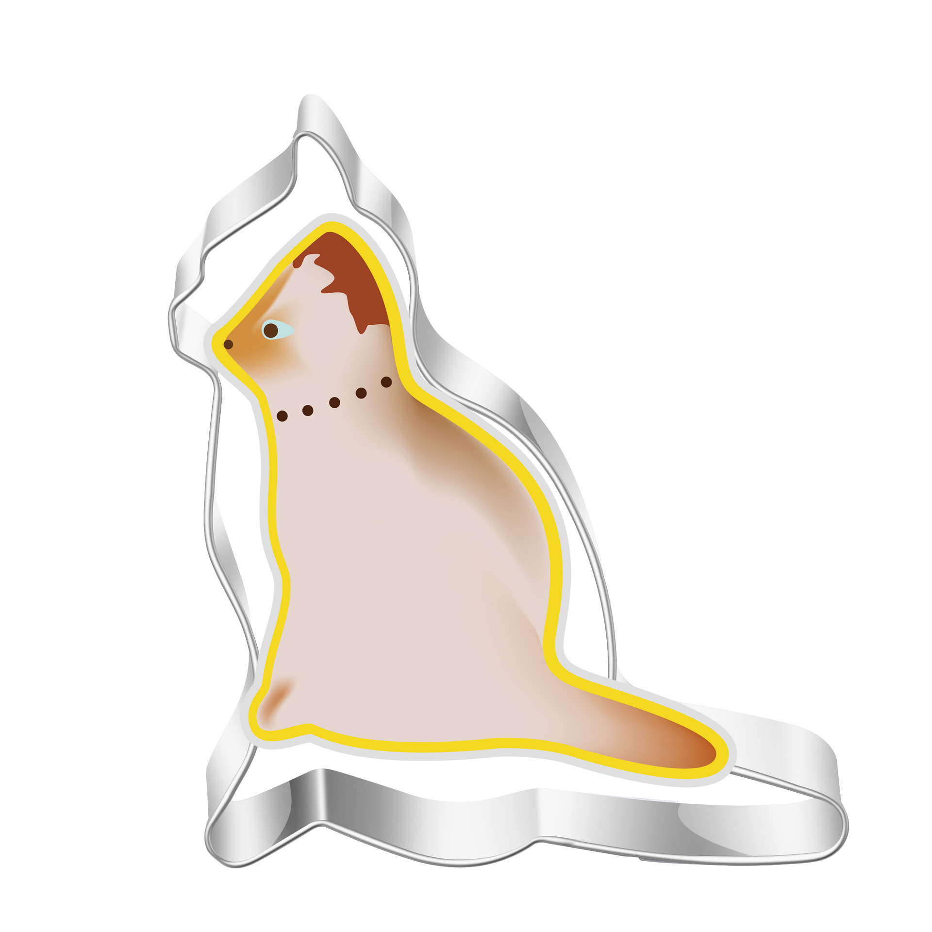 Acero inoxidable galleta molde de dibujos animados animales gatito ratón corte DIY pan al vapor herramienta para hornear