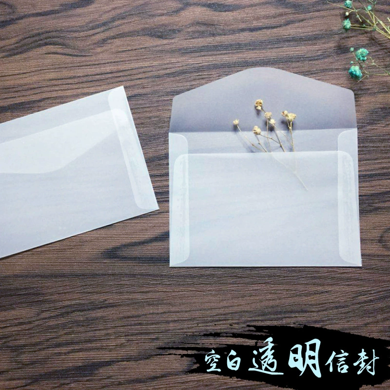 Прозрачный пустой сульфоновац й paper envelope card packaging commonly used envelope packaging semi -transparent packaging paper bag