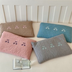 韓国ins風小さくらんぼ刺繍60本綿高温砂洗浄技術そば枕は対外貿易枕を解体できる