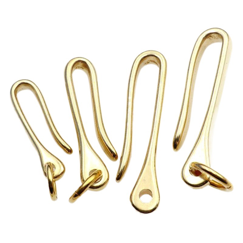 Pure Brass U-shaped Hook Copper Cloth Hook Handmade Leather Art Leather Carved Bag Hardware Accessories U-shaped Hook Belt Hook