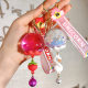 New oil acrylic quicksand wind chimes keychain pendant couple exquisite car key chain small gift wholesale