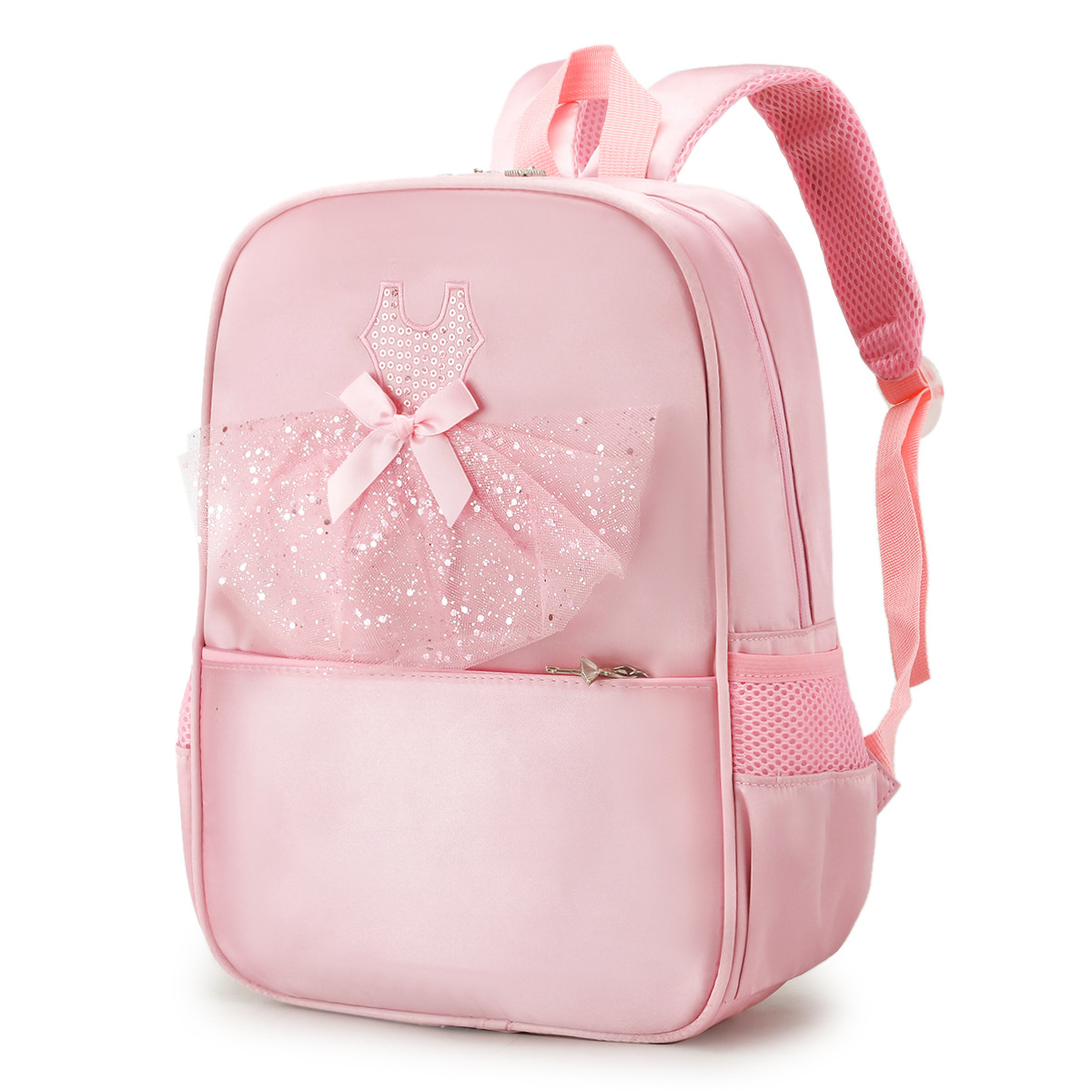 Bolso de baile con falda de lazo dulce Bolso de baile para niña de gran capacidad de moda 2025 nuevo estilo mochila para niños marea