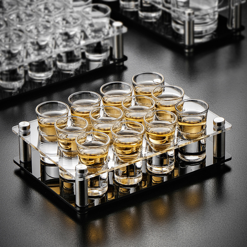Tazas de vino de bala de bar KTV lujoso acrílico de alta calidad tazas de vino blanco conjunto de estante de vino tazas de tiro tazas de vino pequeñas