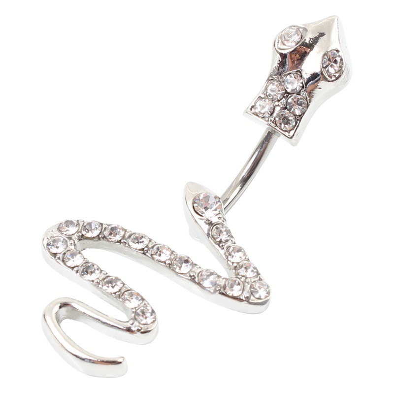 Serpiente ombligo anillo cuerpo punción anti-alergia ombligo clavo médico Acero inoxidable varilla curvada transfronteriza comercio electrónico al por mayor