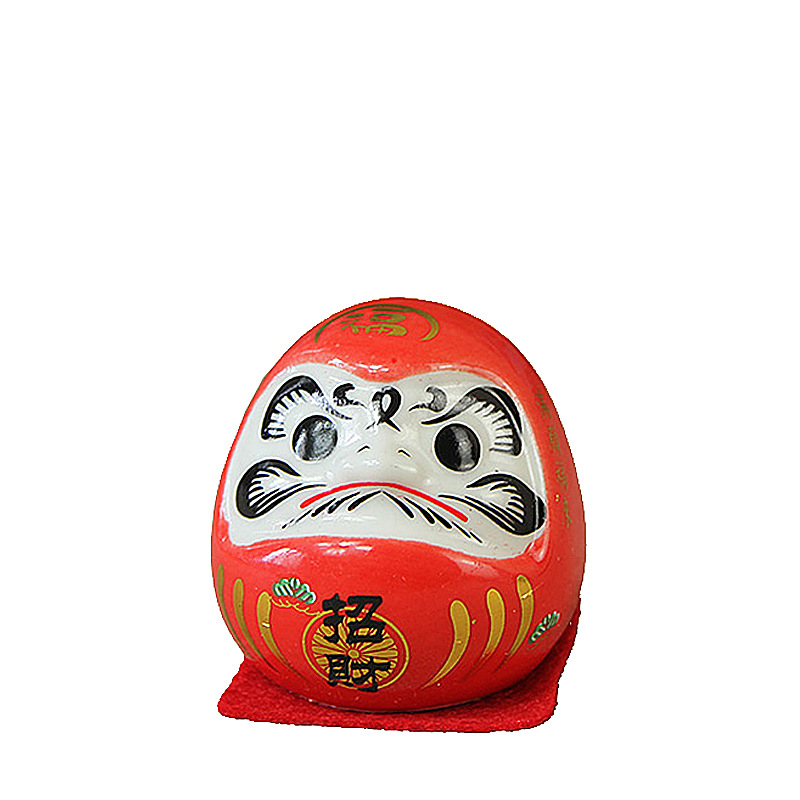 Estilo japonés Lucky Damo decoración tamaño pequeño tienda apertura regalo creativo hogar cerámica lindo escritorio decoración del coche