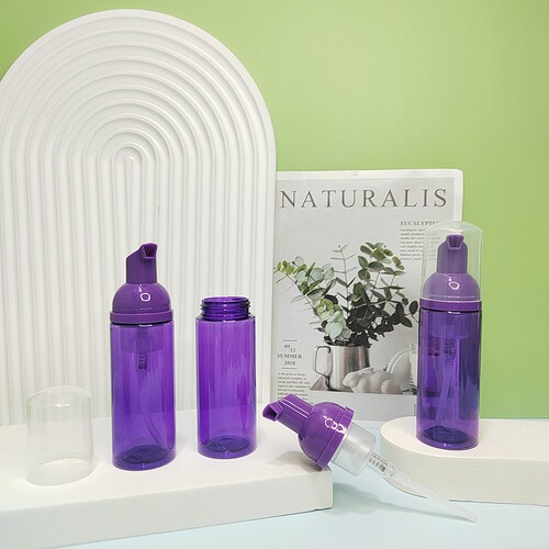 Purple toothpaste foam bottle 50ml60ml foaming bottle eyelash mousse bottle hand sanitizer facial cleansing bottle