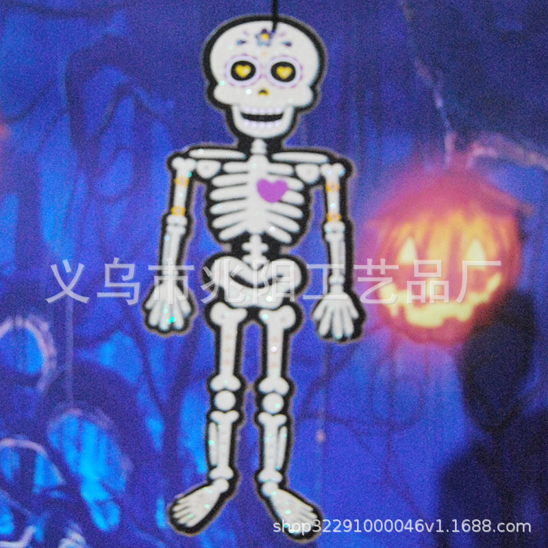 Halloween nuevo jardín calabaza madera polvo colgante fantasma Festival casa embrujada horror atmósfera decorativa cráneo colgante